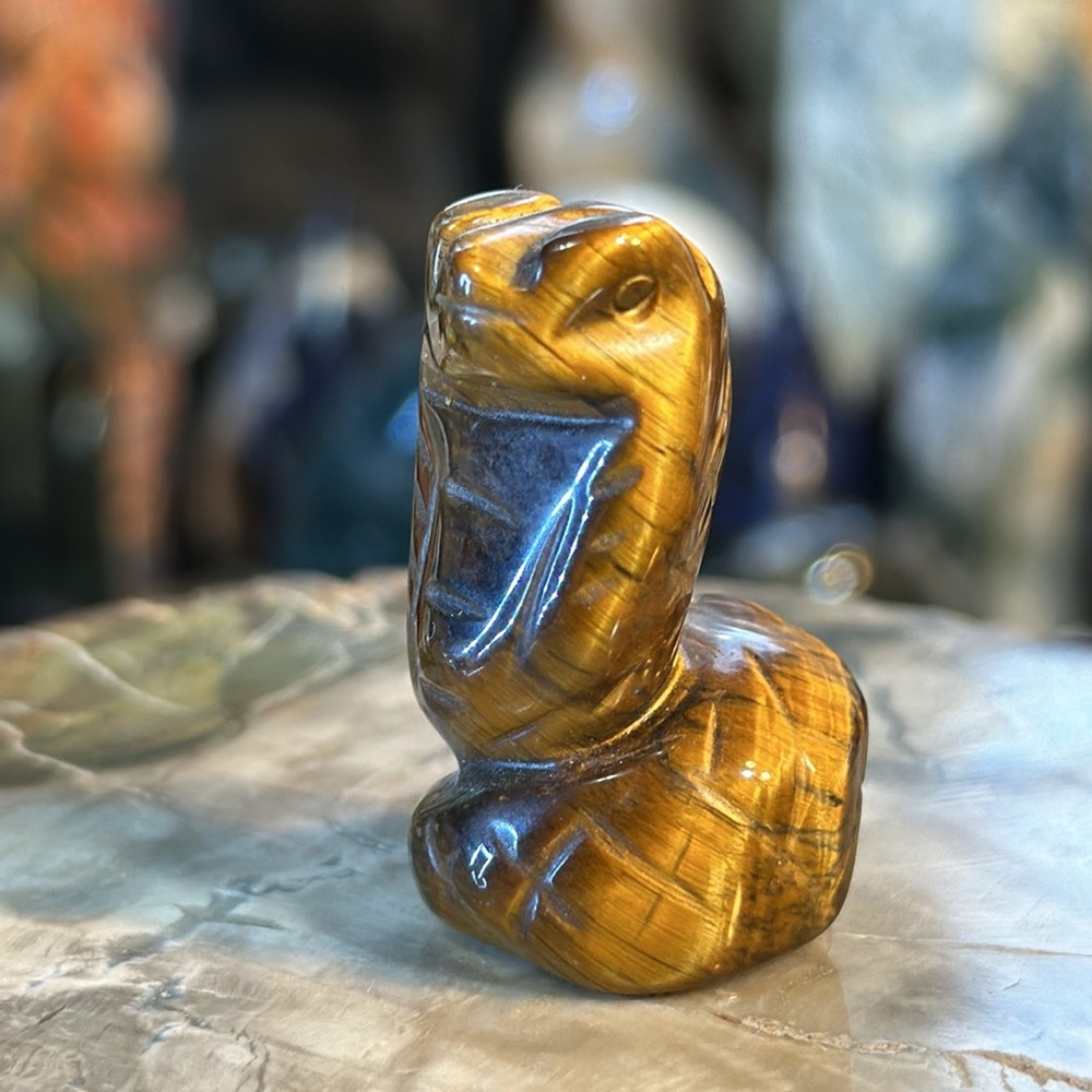🌸SALE🌸 Tigers Eye Snake Carving!